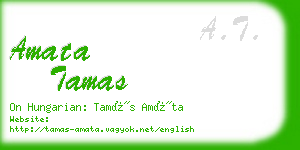 amata tamas business card